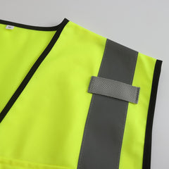 High Visibility Safety Reflective Vest with Pockets and Zipper, Meets ANSI/ISEA Standards(LOGO PRINTING)