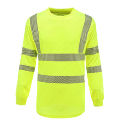 Work Safety T Shirts, Class 3 High Visibility Reflective T-Shirt, Construction Workwear for Men and Women