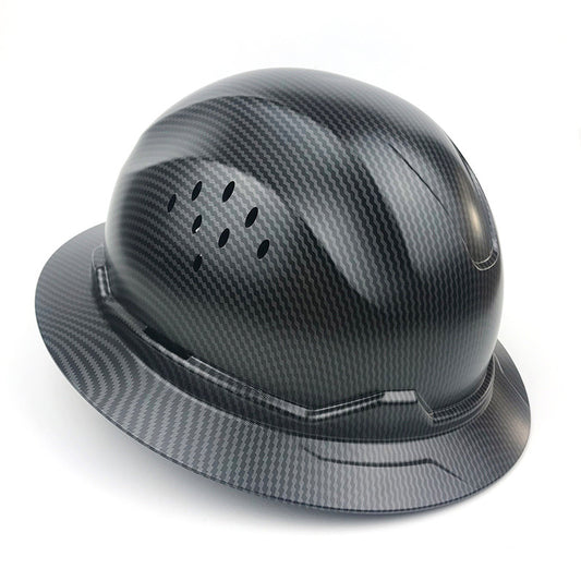 Carbon Fiber Pattern Full Brim Hard Hat AF-14CF (Hydrographics transfer printing)