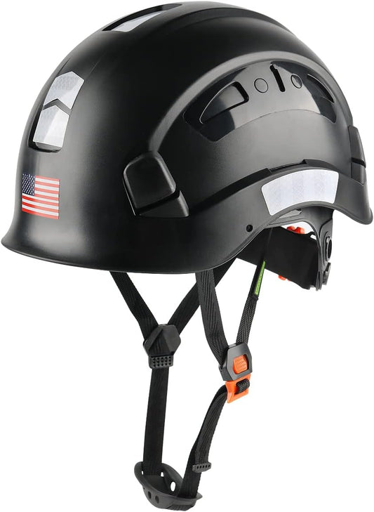 Safety Helmet Hard Hat Vented ABS Work Helmet 6-Point Suspension ANSI Z89.1 Approved Ideal for Industrial & Construction