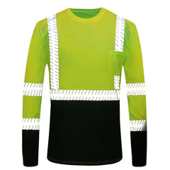 Work Safety T Shirts, Class 3 High Visibility Reflective T-Shirt, Construction Workwear for Men and Women
