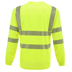 Work Safety T Shirts, Class 3 High Visibility Reflective T-Shirt, Construction Workwear for Men and Women