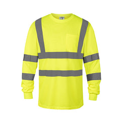 Hi-Vis Safety Shirts Long Sleeve with Chest Pocket(Logo Printing)