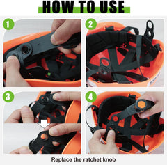 AFUTO Hard Hat Helmet Ratchet and Sweatband Replacement