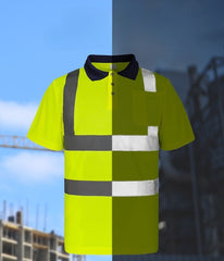 High Visibility Safety Polo Shirts with Pocket(LOGO PRINTING)