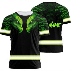 High Visibility 3D Printing Safety Workwear Custom Name for Workers, Runners, Truckers, Patriotic