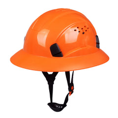 Orange Full Brim Construction ABS Hard Hats OSHA Approved
