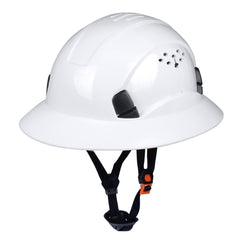 White Full Brim Construction ABS Hard Hats OSHA Approved