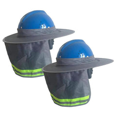 Hard Hat Sun Shade Full Brim Elastic Closure, Hard Hat Accessories with Reflective Stripe High Visibility Neck Protection