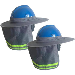 Hard Hat Sun Shade Full Brim Elastic Closure, Hard Hat Accessories with Reflective Stripe High Visibility Neck Protection