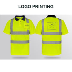 High Visibility Safety Polo Shirts with Pocket(LOGO PRINTING)