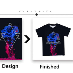 Stylish Canadian Flag Maple Leaf Men's T Shirt 3D printing Custom Logo Name