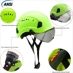 Green Safety Hard Hat ANSI Z89.1 Approved ABS Helmet