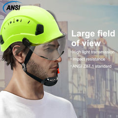 Green Safety Hard Hat ANSI Z89.1 Approved ABS Helmet