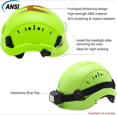 Green Safety Hard Hat ANSI Z89.1 Approved ABS Helmet