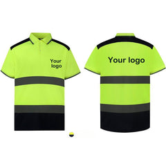 Safety Shirts for Men,High Reflective Men Polo Shirts with Pocket(LOGO PRINTING)