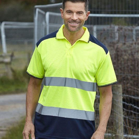 Safety Shirts for Men,High Reflective Men Polo Shirts with Pocket(LOGO PRINTING)