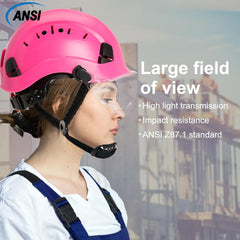 Pink Safety Hard Hat ANSI Z89.1 Approved ABS Helmet