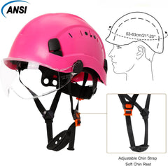 Pink Safety Hard Hat ANSI Z89.1 Approved ABS Helmet