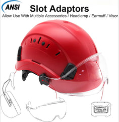 Red Safety Hard Hat ANSI Z89.1 Approved ABS Helmet