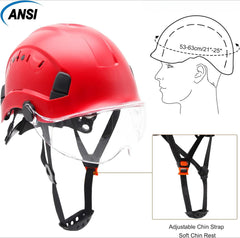 Red Safety Hard Hat ANSI Z89.1 Approved ABS Helmet