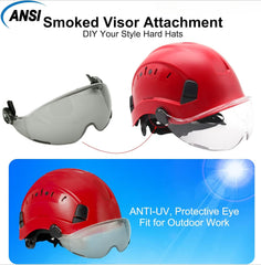 Red Safety Hard Hat ANSI Z89.1 Approved ABS Helmet