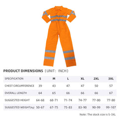Men's Work Coverall High Visibility Coverall with Reflective Trim(LOGO PRINTING)