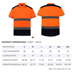 Safety Shirts for Men,High Reflective Men Polo Shirts with Pocket(LOGO PRINTING)