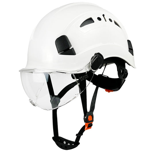 Safety Hard Hat with Visor 6-Point Harness for Construction Industrial Work