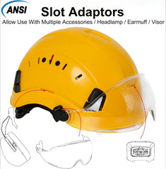Yellow Safety Hard Hat ANSI Z89.1 Approved ABS Helmet