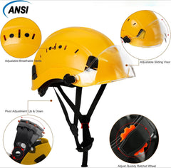 Yellow Safety Hard Hat ANSI Z89.1 Approved ABS Helmet