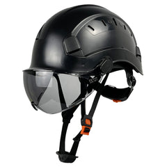 Black Safety Hard Hat ANSI Z89.1 Approved ABS Helmet with Retractable Visor
