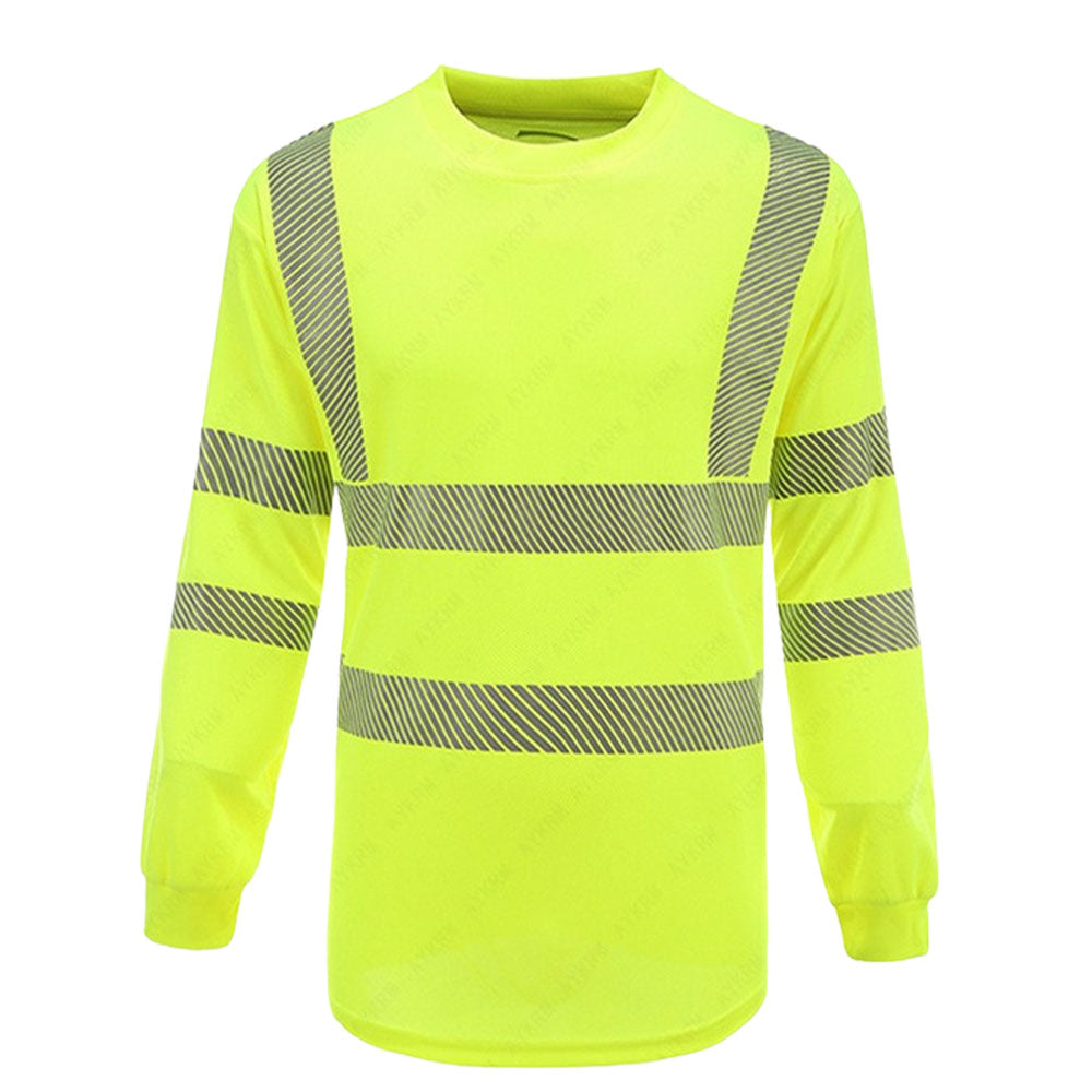 Work Safety T Shirts, Class 3 High Visibility Reflective T-Shirt, Construction Workwear for Men and Women