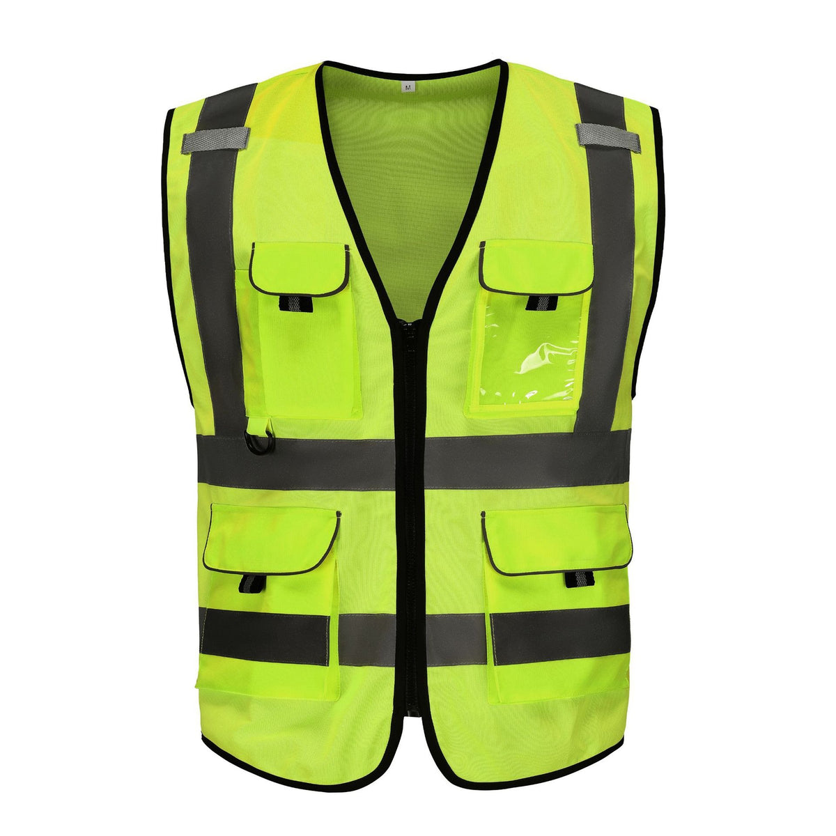 High Visibility Safety Reflective Vest with Pockets and Zipper, Meets ANSI/ISEA Standards(LOGO PRINTING)