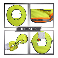 Hard Hat Sun Shade Velcro Closure, Full Brim Neck Shield