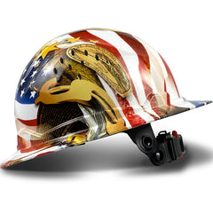 Carbon Fiber Pattern Full Brim Hard Hat AF-14CF (Hydrographics transfer printing)