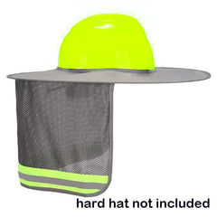 Hard Hat Sun Shade Velcro Closure, Full Brim Neck Shield