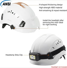 Adjustable Safety Hard Hat ANSI Z89.1 Approved ABS Comfortable Helmet with Clear Retractable Visor 6-Point Harness for Construction Industrial Outdoor